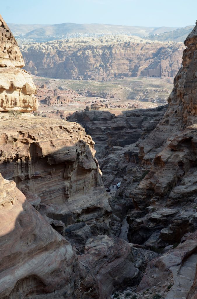 A picture to show an overview of part of Petra. Visiting Petra is a lot of walking. 