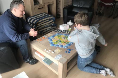 To show us playing a board game