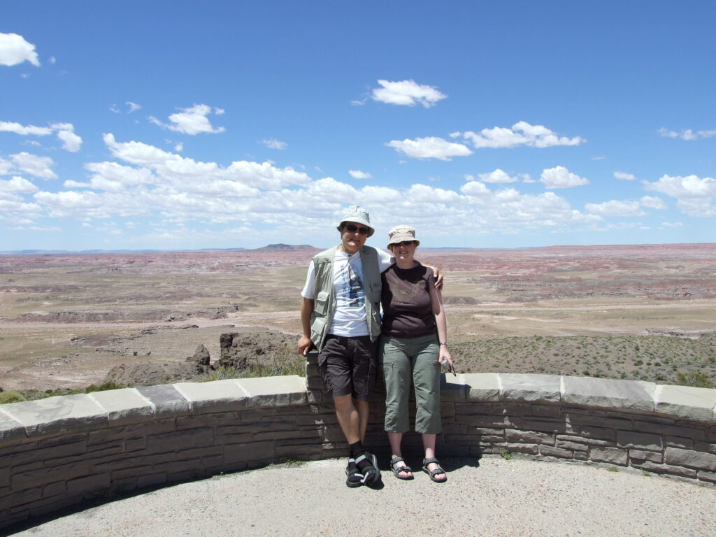 Us in front of the Painted Desert