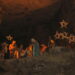 Nativity scene inside the cave